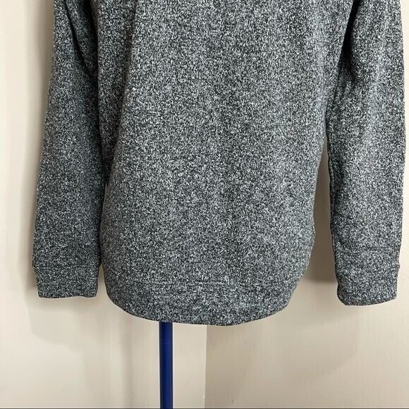 Mens Sweater Jacket Knit Size L Full Zip Long Sleeves Mock neck Gray - Picture 6 of 12